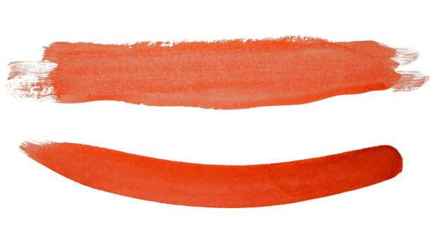 istock Two different red brush strokes paint watercolor isolated on a white background. Color bubble. 2161307051