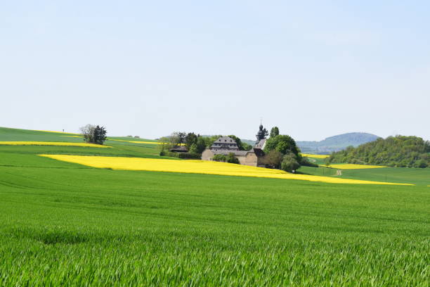 istock settlement with a pilgrim church 2161308406