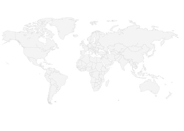 istock Detailed world map with borders of states. Isolated world map. Isolated on white background. 2161310125