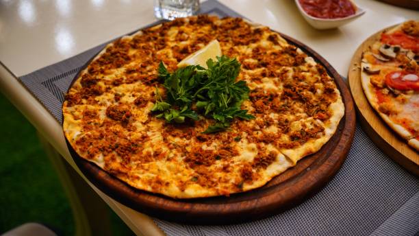 istock Turkish Pizza on Wooden Board 2161317648