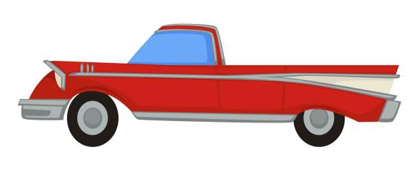 istock Vintage automobile, 50s retro muscle car, 1950s transport 2161318372