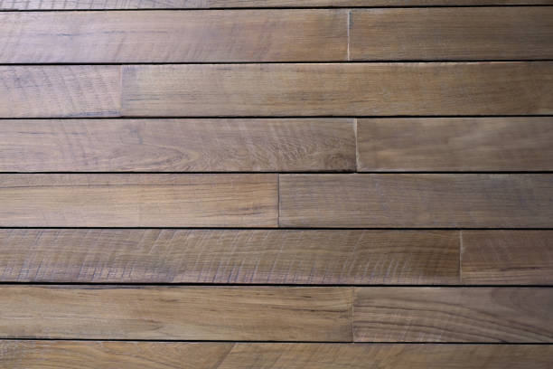 Teak floor on the yacht.