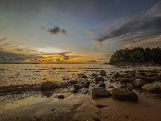 istock Golden hour in Damai Beach Resort 2161327455