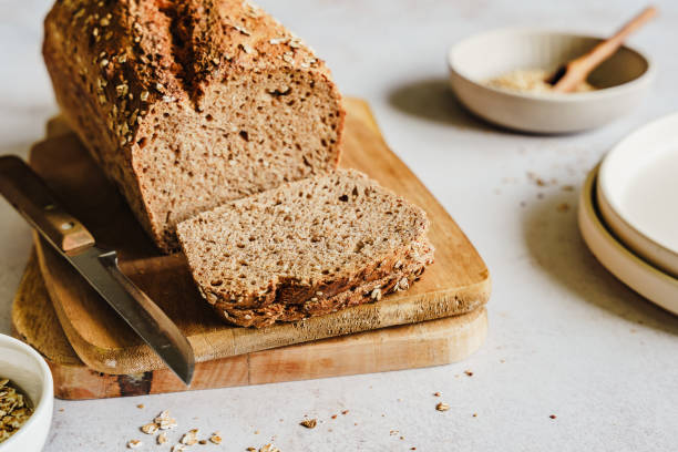 Wholemeal bread with sesame and oat flakes