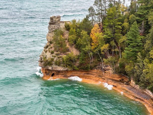 istock Miner's Castle, dramatic rock formations in the Pictured Rocks National Seashore 2161342983