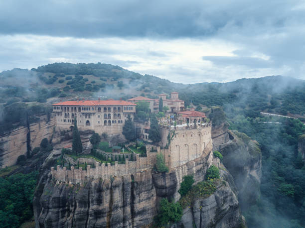 istock Amazing panoramic view of Meteora valley in Greece 2161343240