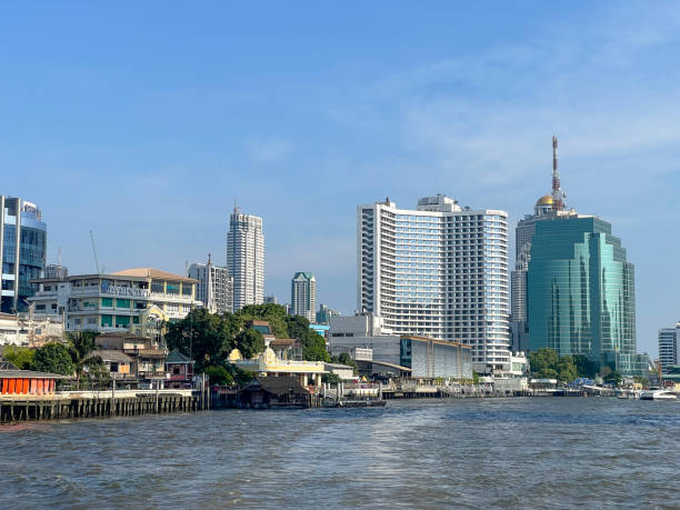 istock Bangkok city skyline on Chao Phraya river 2161343425