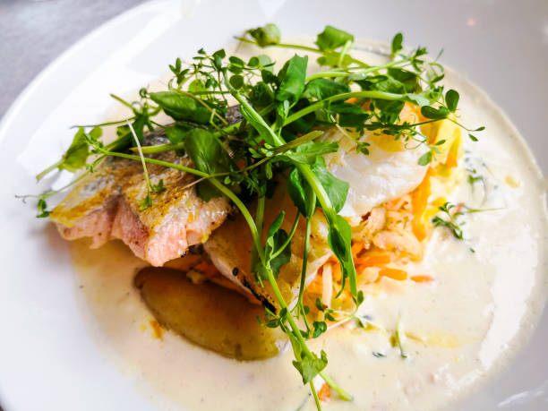 istock Fine dining cuisine - french dish on the table 2161346182