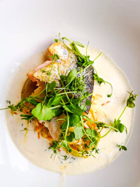istock Fine dining cuisine - french dish on the table 2161346184