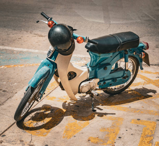 A parked Honda Classic Motorcycle