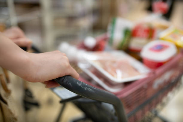 many typical Italian foods including cheese cured meats and vacuum-packed meat sold at the neighborhood market