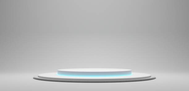 istock Circular stage Circular podium base 3D illustration 2161351061