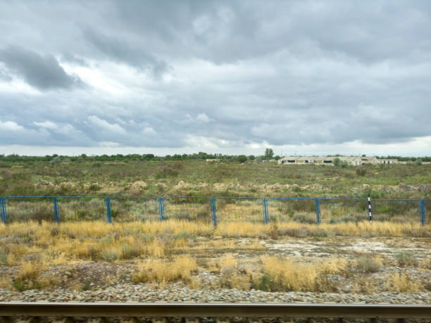 Uzbekistan countryside, as seen from the Afroziyob high speed train