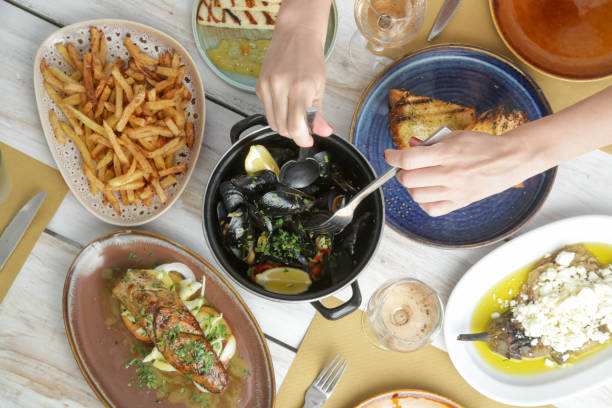 istock Various Mediterranean dishes served on the restaurant table 2161353585