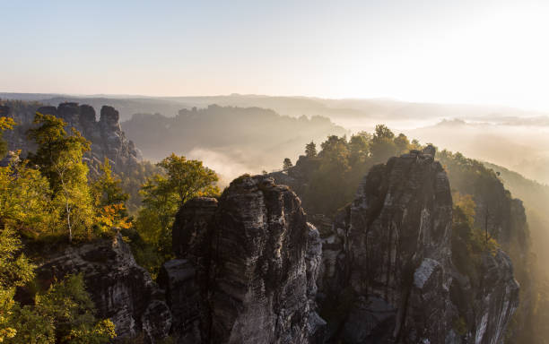 istock Autumn morning in Saxon Switzerland 2161355811