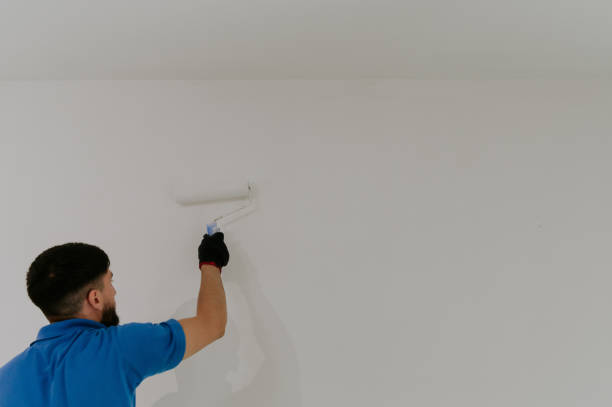 istock A young oriental man paints a wall with a roller. 2161356978