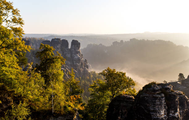 istock Autumn morning in Saxon Switzerland 2161360283
