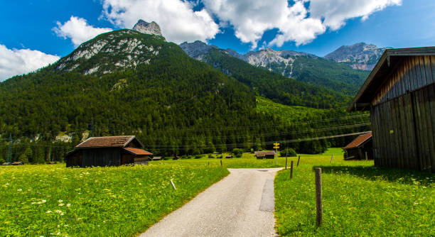 istock Mountain panorama near Mittenwald in the German Alps 2161362043