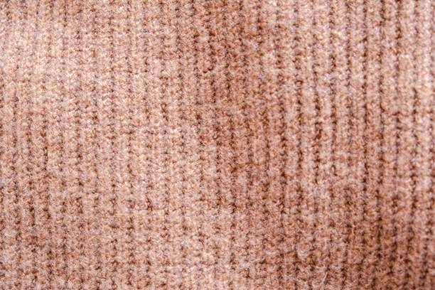istock Knitted sweater texture close-up, brown knitted front surface, hand-knitted banner 2161363530
