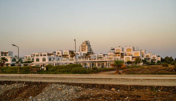 istock residential complex with white villas on the seashore 2161365182
