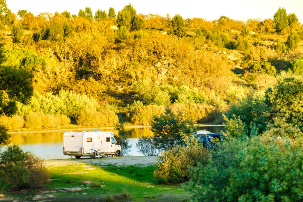 istock Camper rv camping on nature in Portugal 2161366749