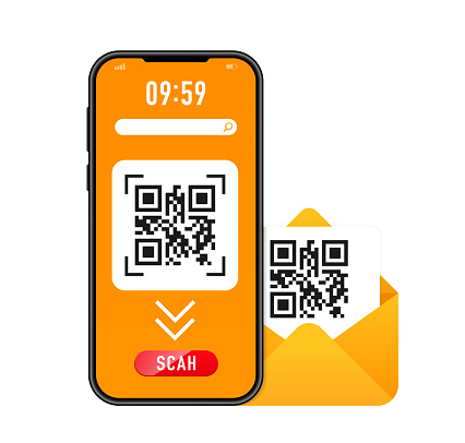 Envelope Qr Code Scan Me Frame Qr Code Scan For Smartphone Qr Code For ...