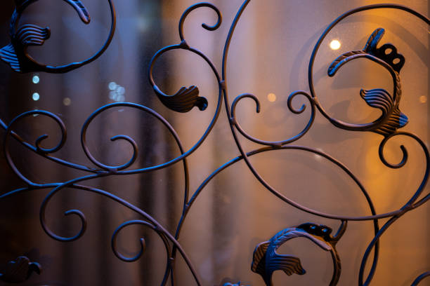 Iron fence and Ground glass