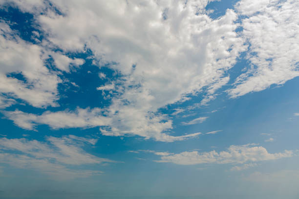 Blue sky and cloud background in clear day.