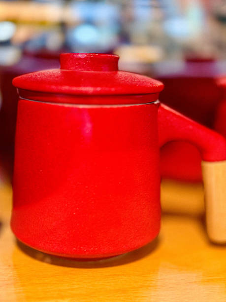 istock Red Teapot Close-up 2161386815