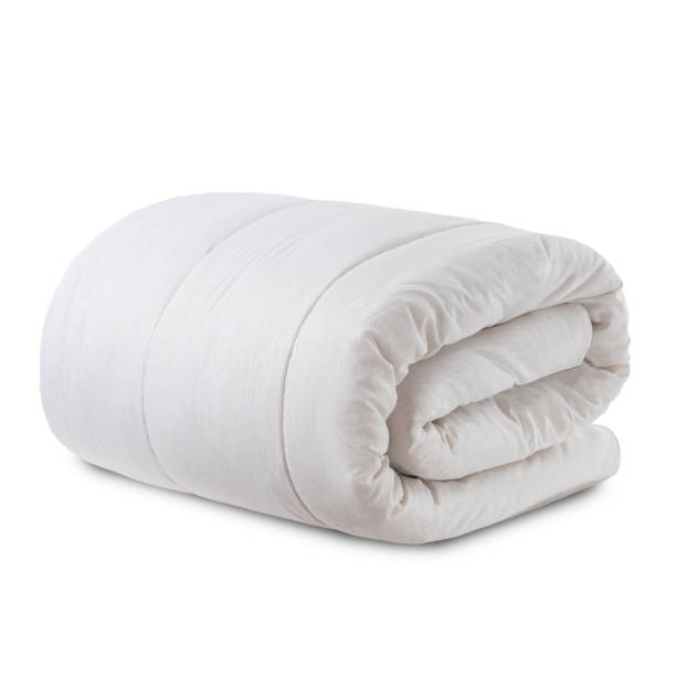 istock white blanket with polyester filling, cotton cover, quilted with machine-stitched chain stitch 2161390289