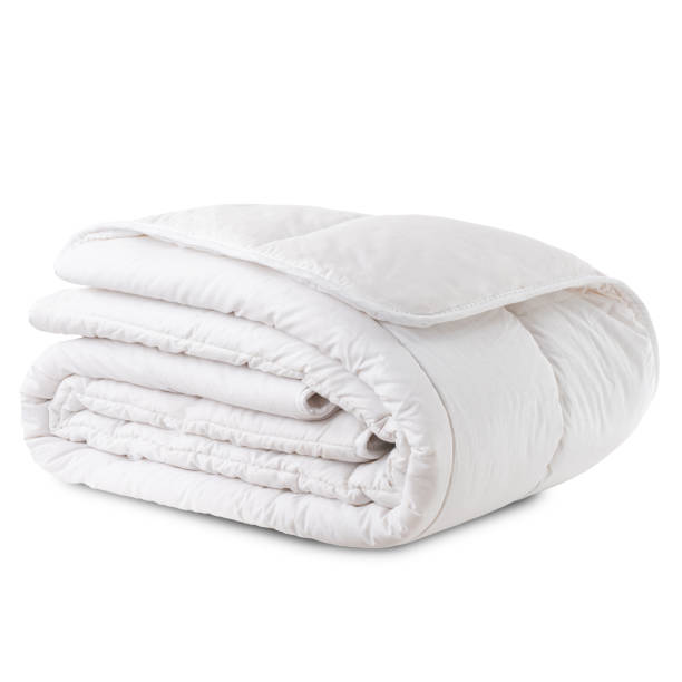 istock white blanket with polyester filling, cotton cover, quilted with machine-stitched chain stitch 2161390292