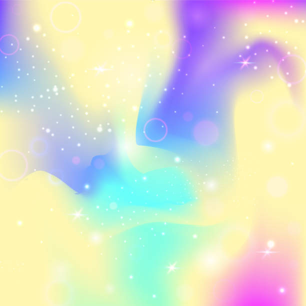 istock Rainbow Background. Purple Girl Gradient. Fairy Hologram. Iridescent Universe Effect. Pink Sparkles Pattern. Blue Cosmic Invitation. Princess Texture. Stars Rainbow Background. 2161393106