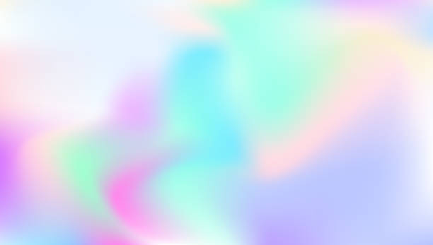 istock Abstract Gradient. Fantasy Light. Digital Fluid. Hologram Background. Holographic Background. Pink Retro Texture. Neon Pattern. Pop Gasoline Invitation. Purple Abstract Gradient 2161393137
