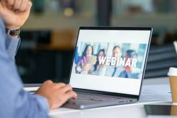 istock Businessman waiting for a Web conference to start. 2161394138