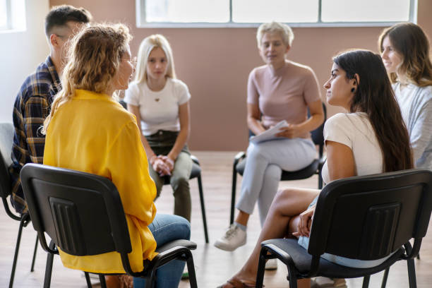 istock Teenage support meeting 2161399286