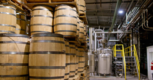 istock Large Barrels inside Distillery in Houston, Texas 2161401795