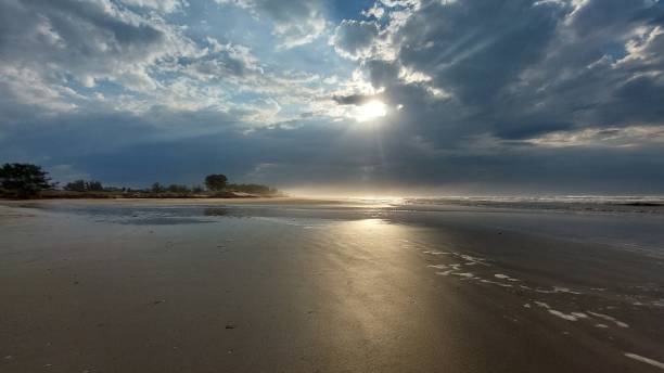 istock Beautiful seascape at sunset. 2161406388