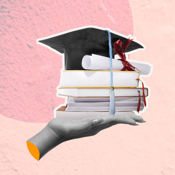 istock A human hand holding a stack of books with a graduation hat 2161416054