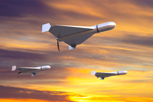 istock Military drones against the sunset sky 2161417275