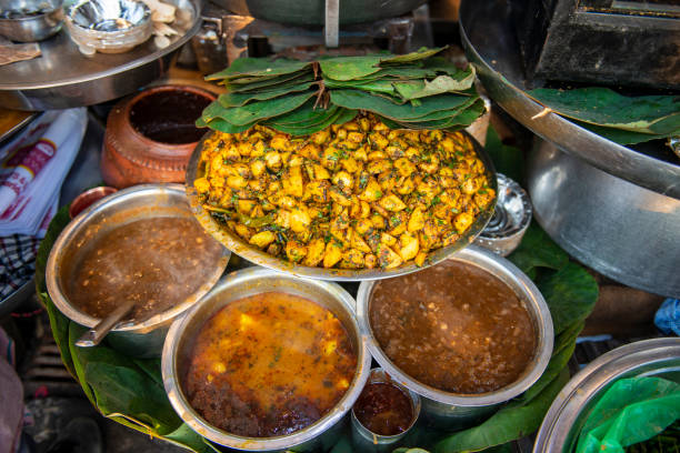 istock Traditional Style Potato Curry, Chole, and Dry Aloo Sabzi 2161422996