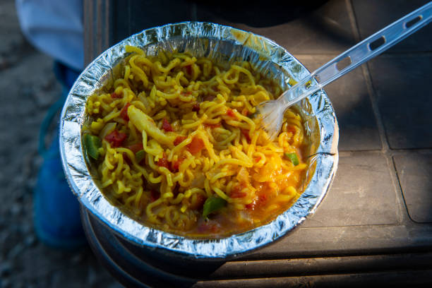 Maggi Noodles in a paper plate