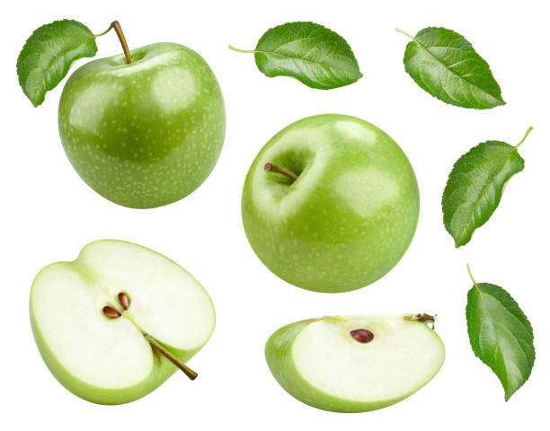 istock Green apple isolated on white background 2161427585