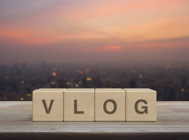 Vlog video marketing concept