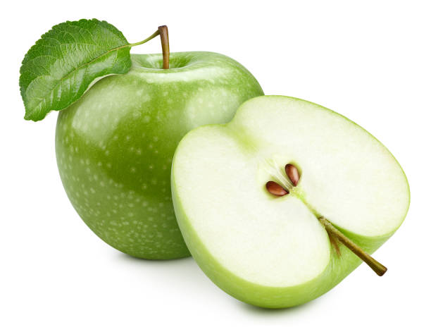 istock Green apple isolated on white background 2161427673