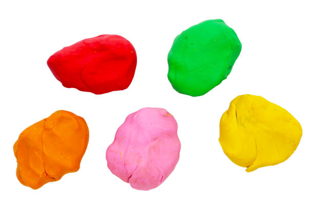 istock Colorful plasticine clay on white background. 2161429048