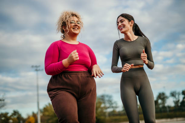 istock Diverse friends jog and gossip 2161429943