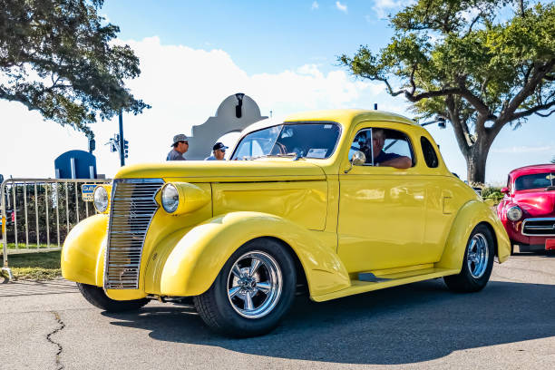 Moncton, New Brunswick, Canada - July 11, 2015 : 1929 Pontiac sedan on display in Centennial Park during 2015 Atlantic Nationals Automotive Extravaganza.