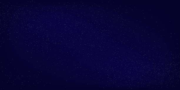 istock Star universe night sky blue black background with shining stars and cosmic dust. Realistic vector Illustration. Vastness and magic of universe, perfect for fantasy design 2161436699