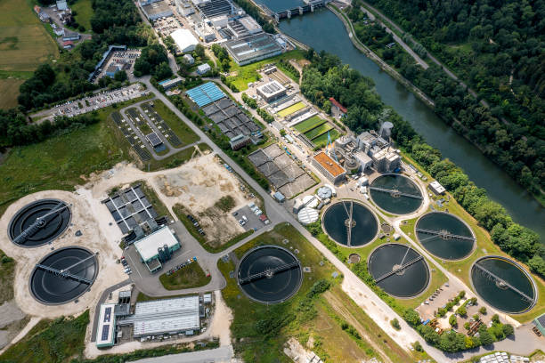 istock Municipal sewage treatment plant 2161436706