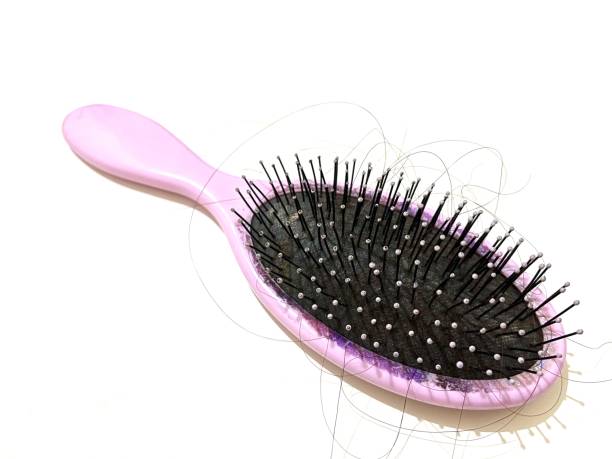 istock Plastic hair brush isolated on white background 2161440991